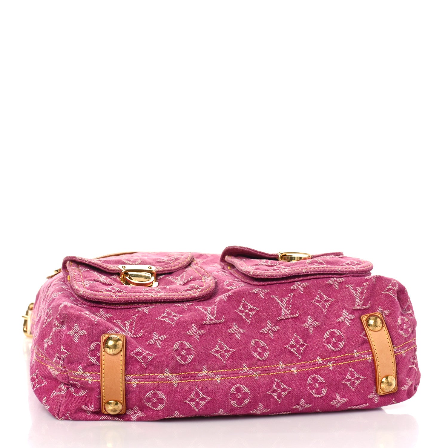 Louis Vuitton Denim Baggy GM Fuchsia 4 of 13