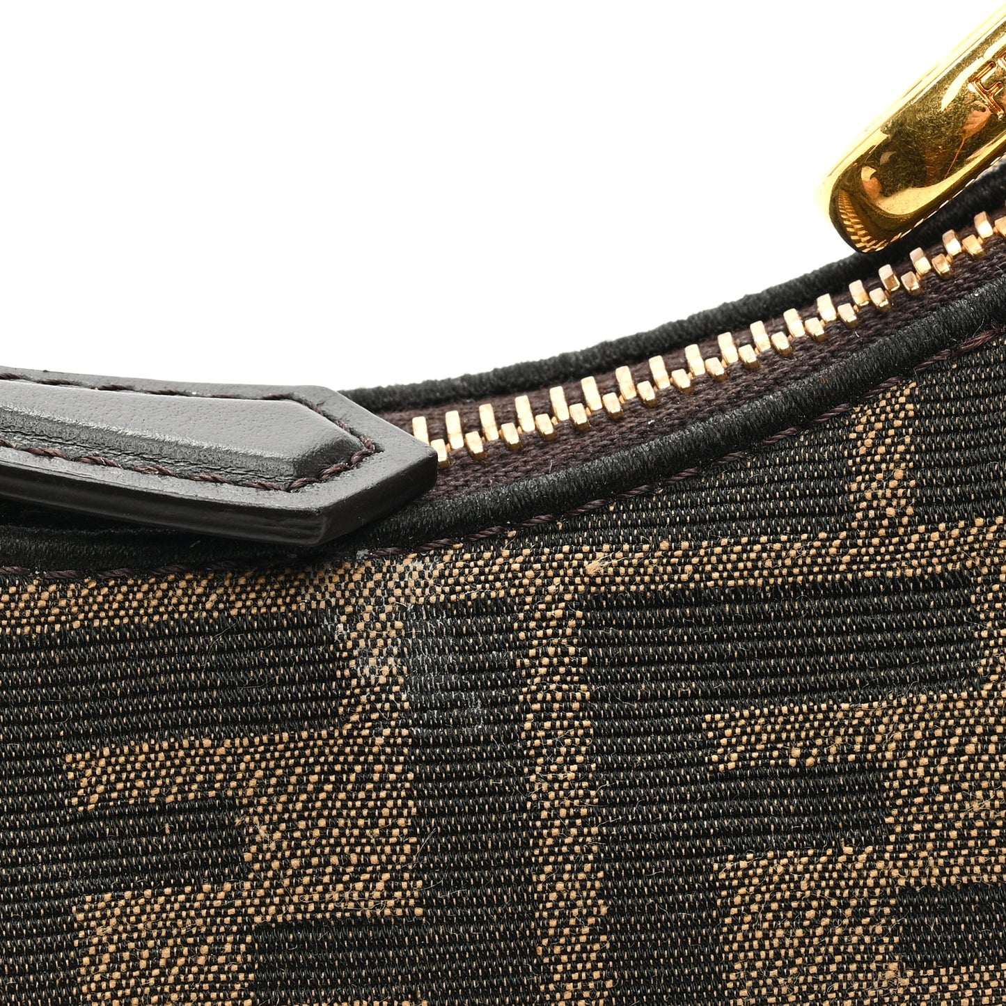 Fabric Jacquard FF 1974 Nano Fendigraphy Hobo Charm Tobacco Moro