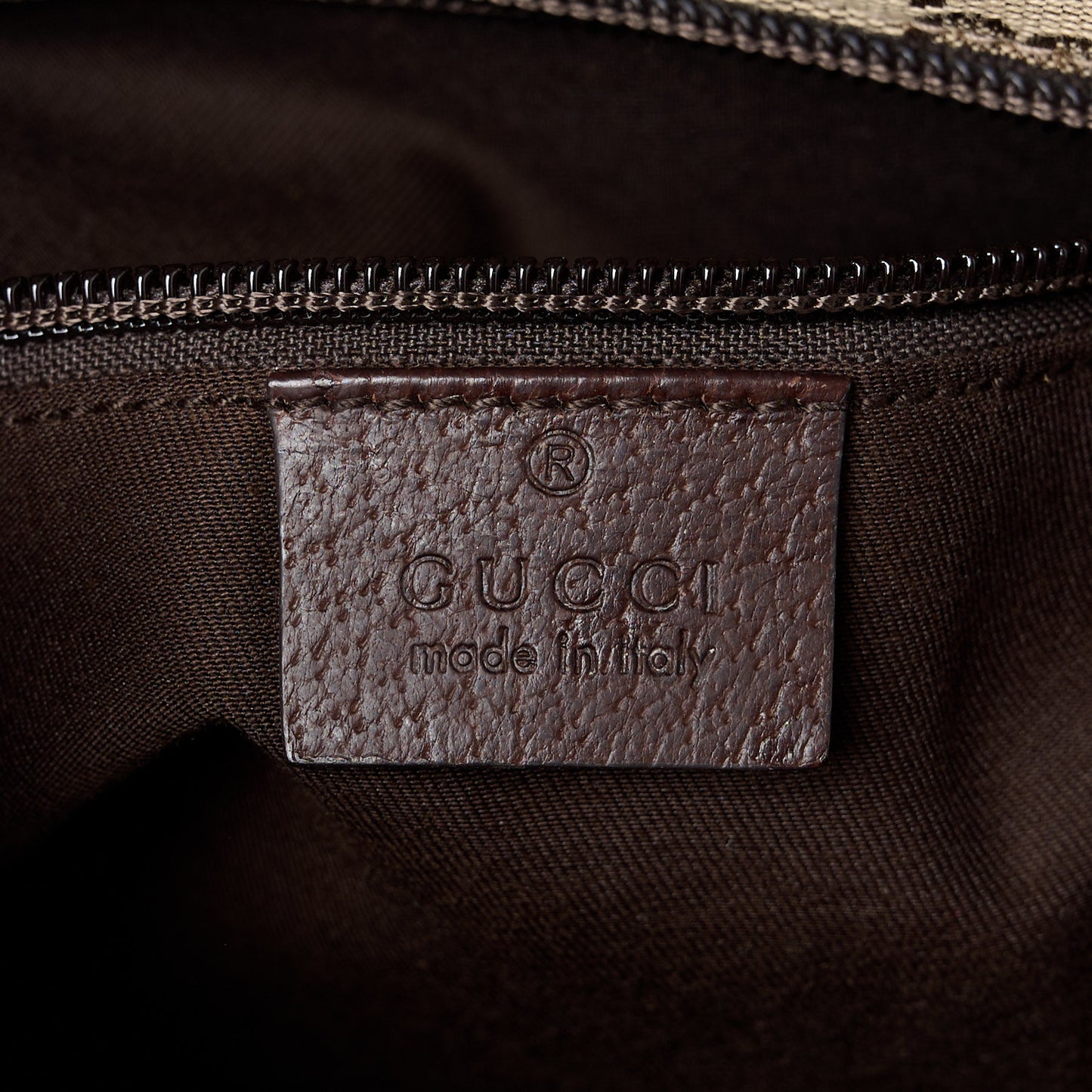 Monogram Web Small Flat Messenger Crossbody Dark Brown