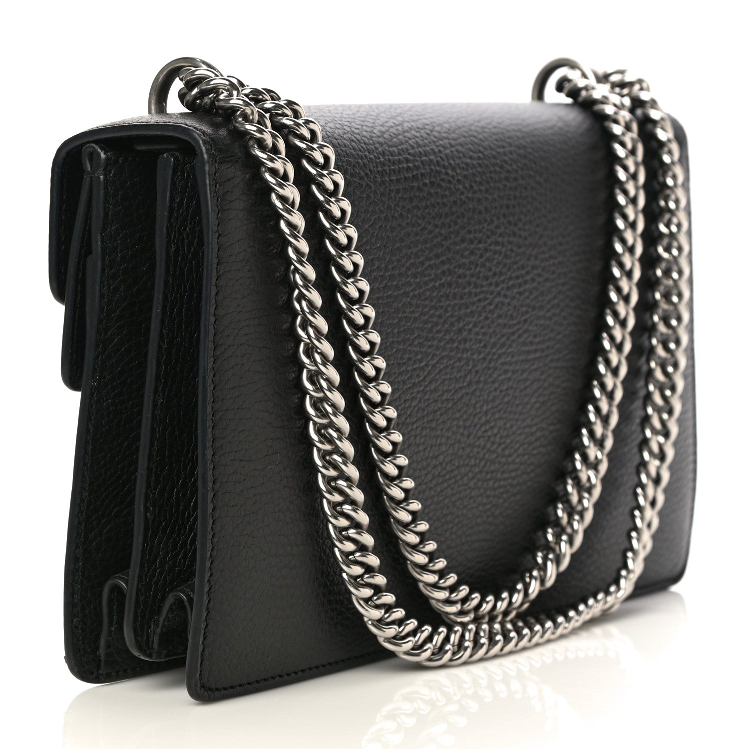 Gucci Pebbled Calfskin Small Dionysus Shoulder Bag Black 3 of 18