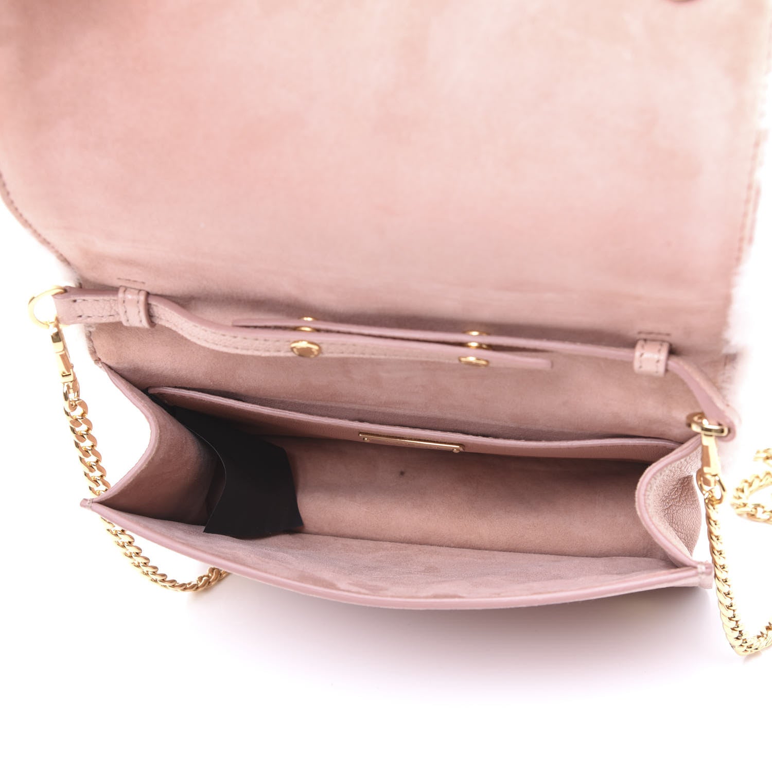 Miu Miu Shearling Goatskin Shoulder Bag 4 of 10