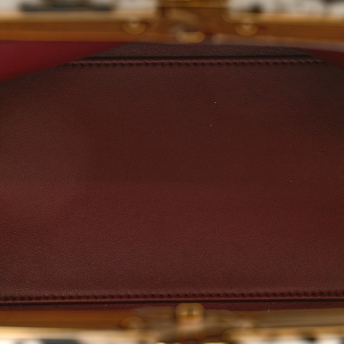 Lambskin Pony Hair Printed Clutch With Chain Black White