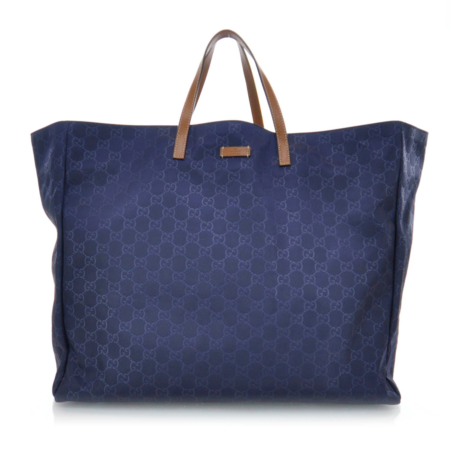 Gucci Nylon Monogram Large Tote Blue 1 of 8