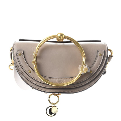 Chloe Calfskin Small Nile Bracelet Minaudiere Bag Motty Grey 1 of 8