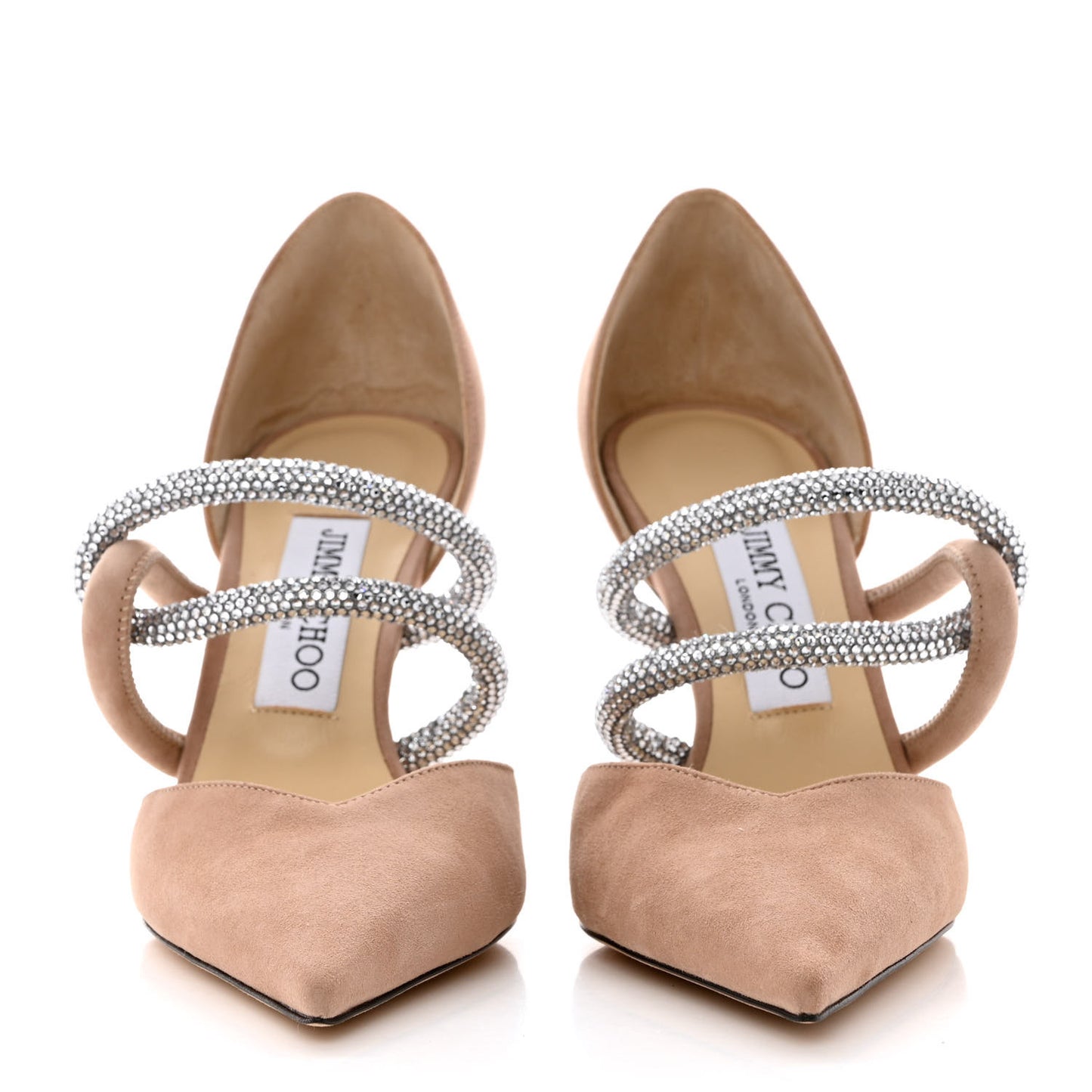 Suede Crystal Luis 90 Pumps 37 Tan