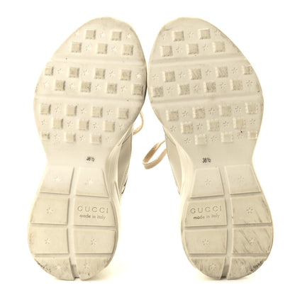 Gucci Calfskin Logo Womens Rhyton Sneakers 38.5 Ivory 7 of 10