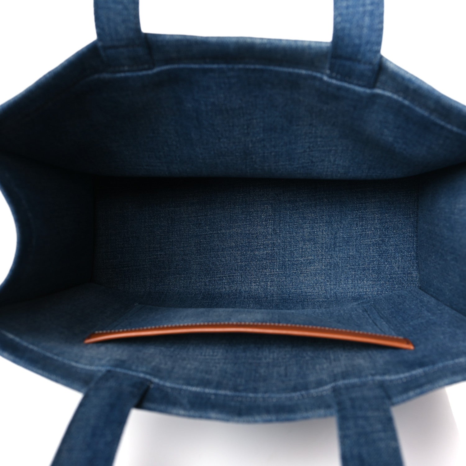 Celine Denim Large Thais Cabas Navy Tan 5 of 8