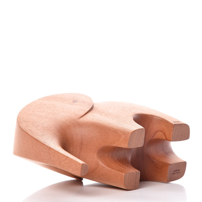 Hermes Mahogany Wood Elephant Lao Paperweight Naturel 9 of 13
