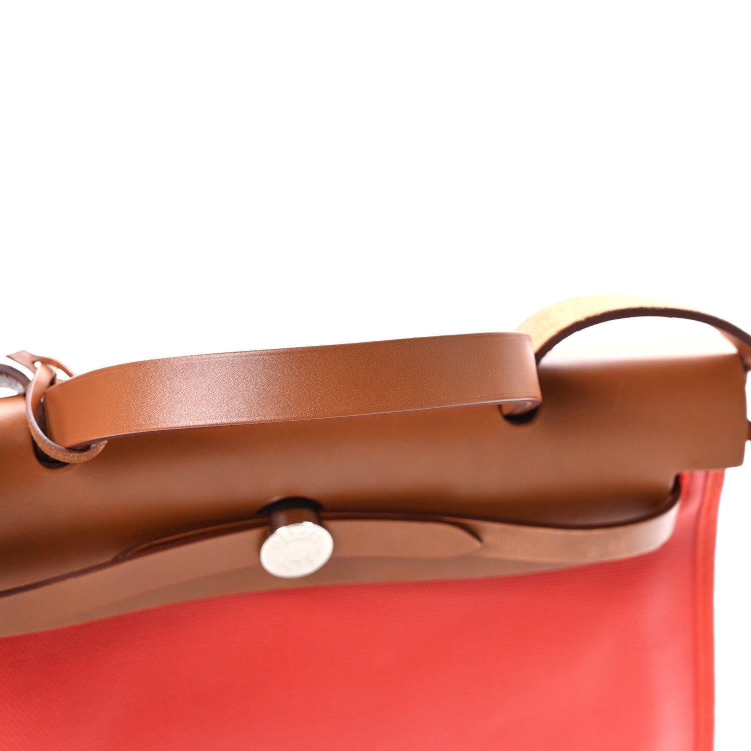 Hermes Toile H Berline Vache Hunter Herbag Zip 31 PM Naturel Rouge H 16 of 17