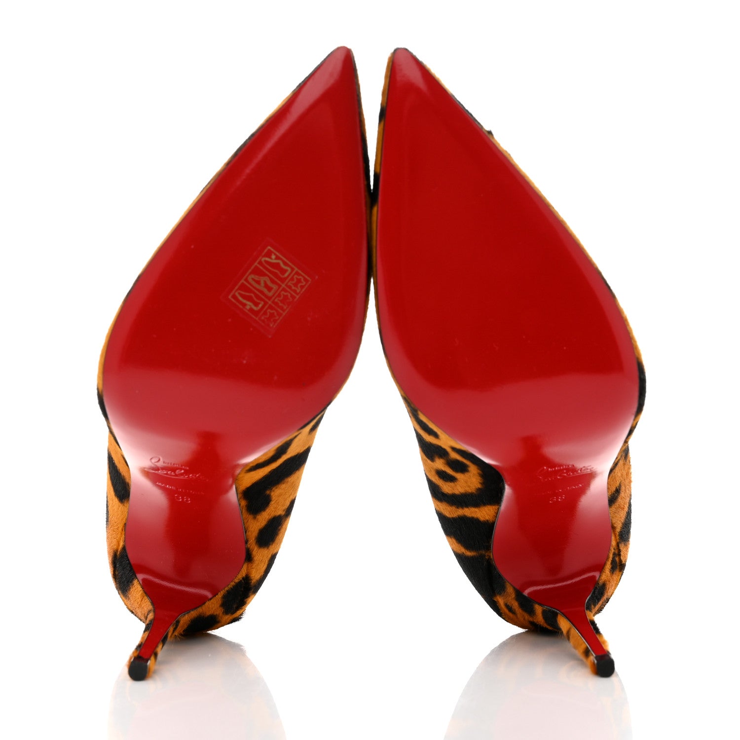 Christian Louboutin Calf Hair Leopard Kate 100 Pumps 38 Spicy 5 of 8