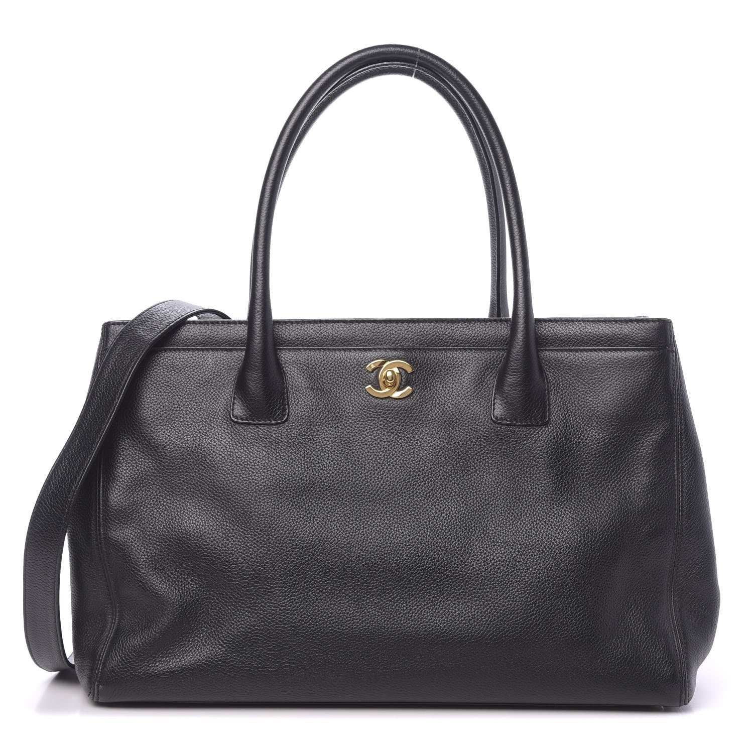 Chanel Calfskin Cerf Shopper Tote Black 1 of 16