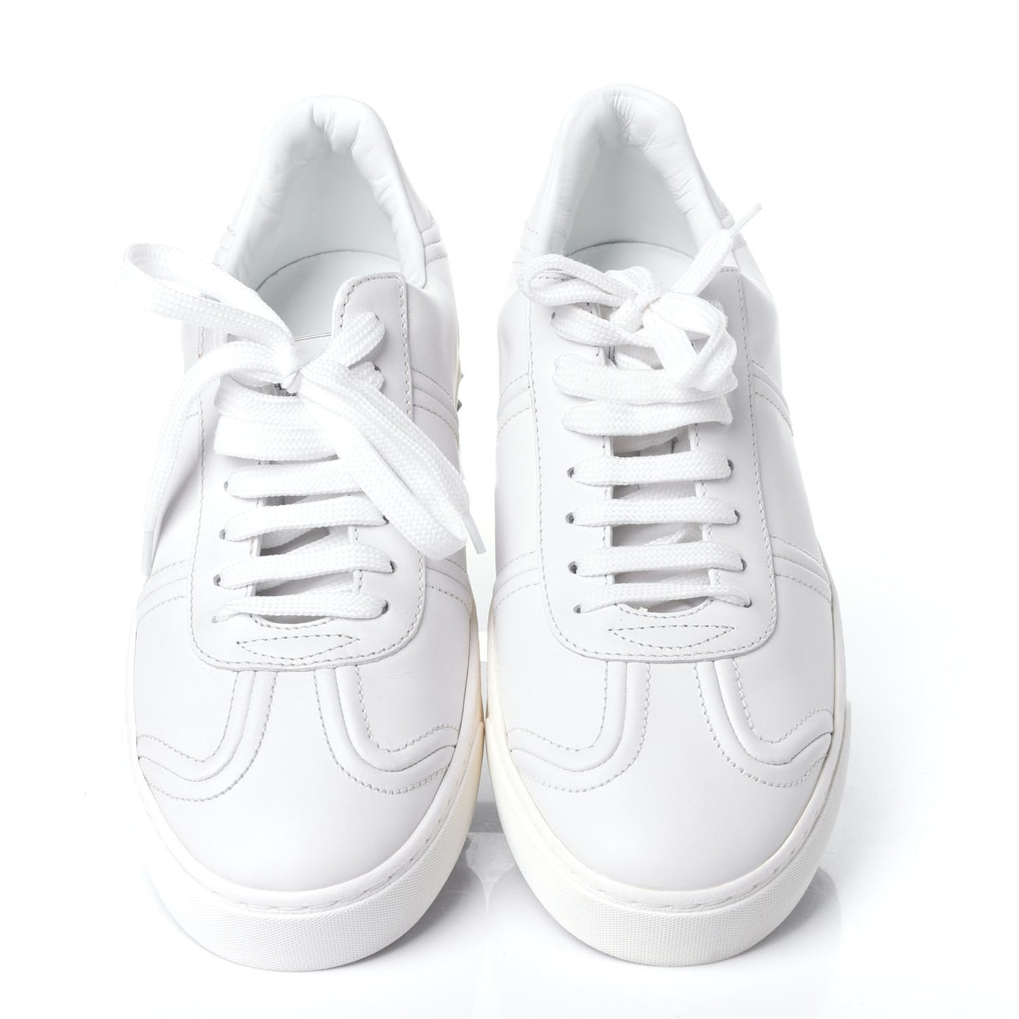 Calfskin Mens Flycrew Sneakers 41 White