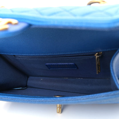 Chanel Caviar Quilted Small Sunset On The Sea Flap Blue 4 of 14