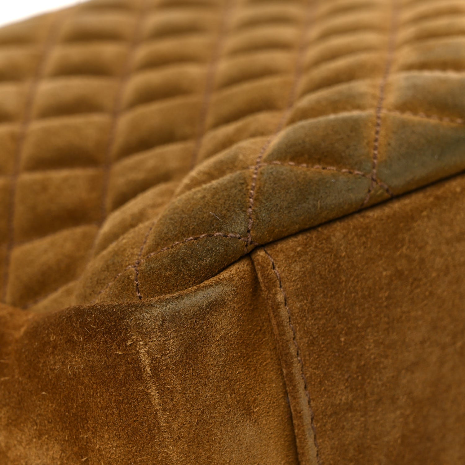 Saint Laurent Suede Mixed Matelasse Tri-Quilt Large Monogram Envelope Satchel Brown 13 of 25