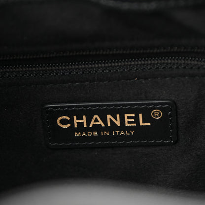 Chanel Caviar Deauville Drawstring Bucket Bag Black 6 of 11