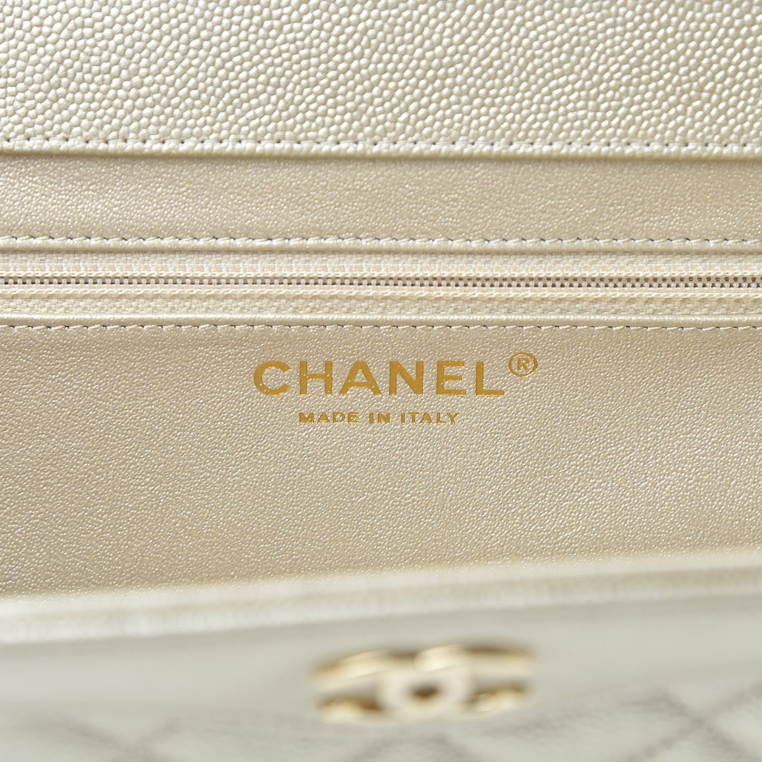 Chanel Caviar Quilted Clutch Gold 6 of 9