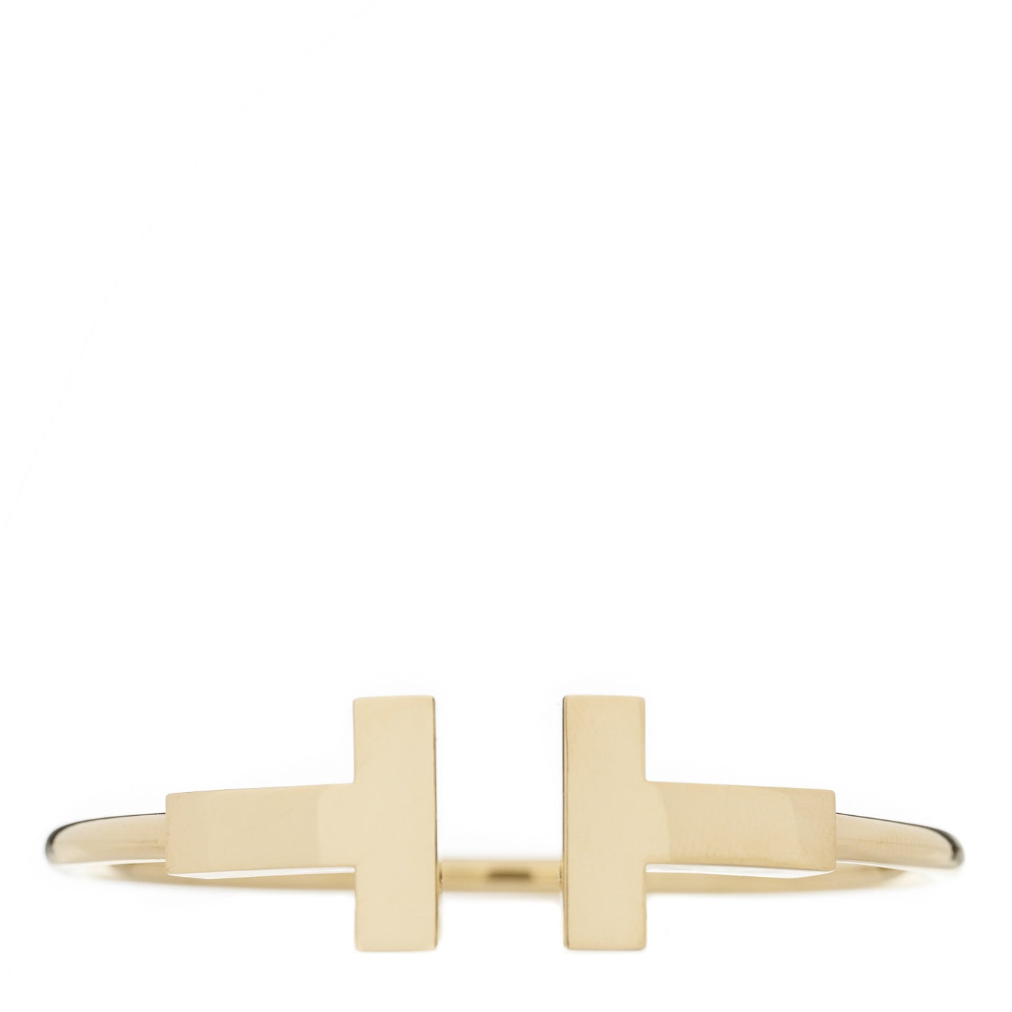 18K Yellow Gold T Wide Wire Bracelet