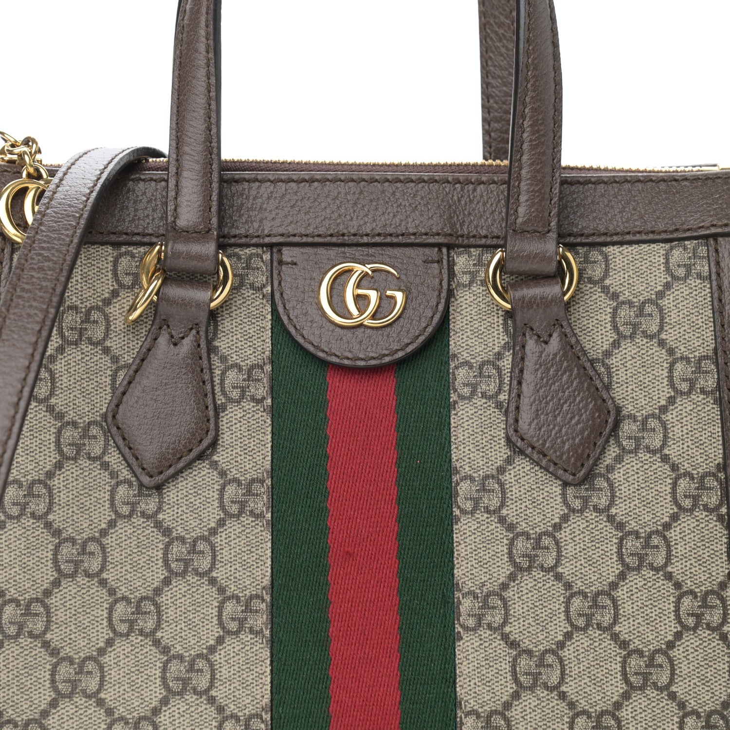 Gucci GG Supreme Monogram Small Ophidia Tote Bag Brown 8 of 14