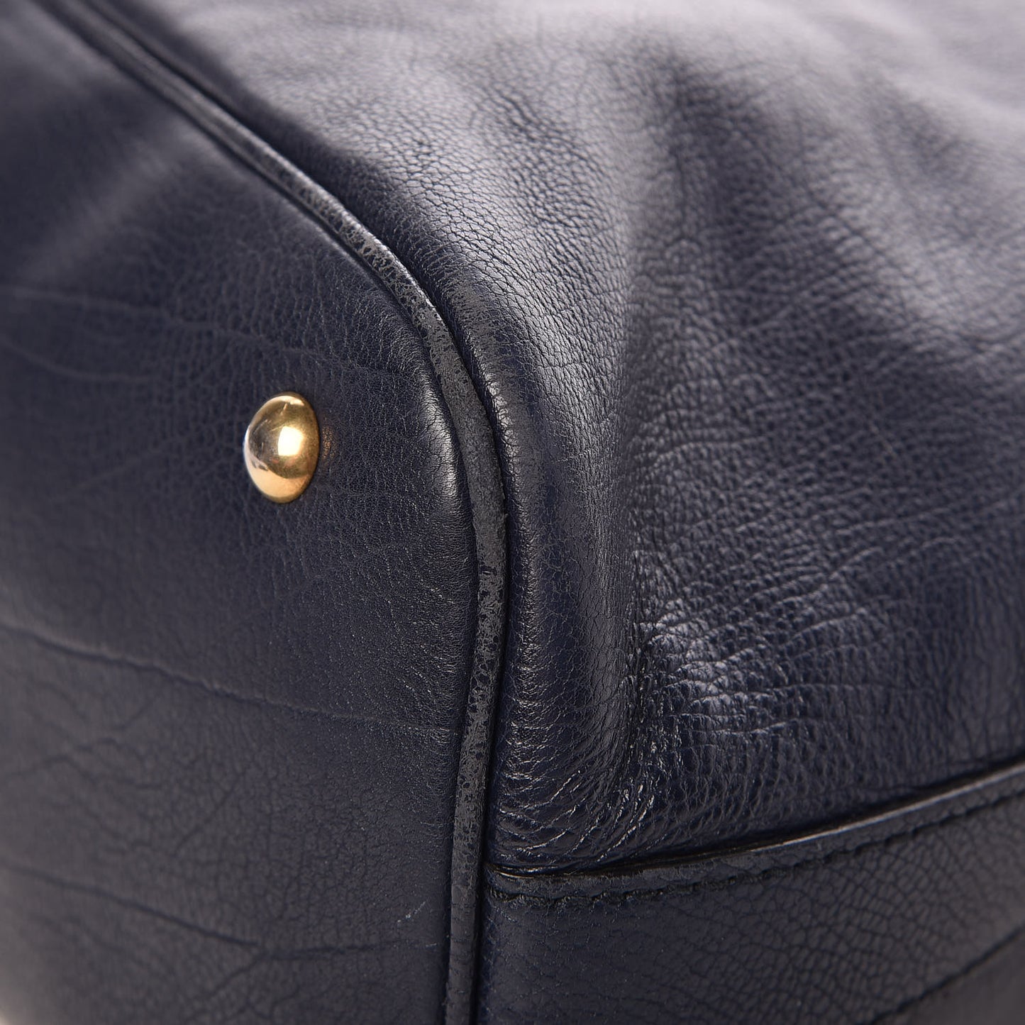 Calfskin Oversized Muse Navy Blue