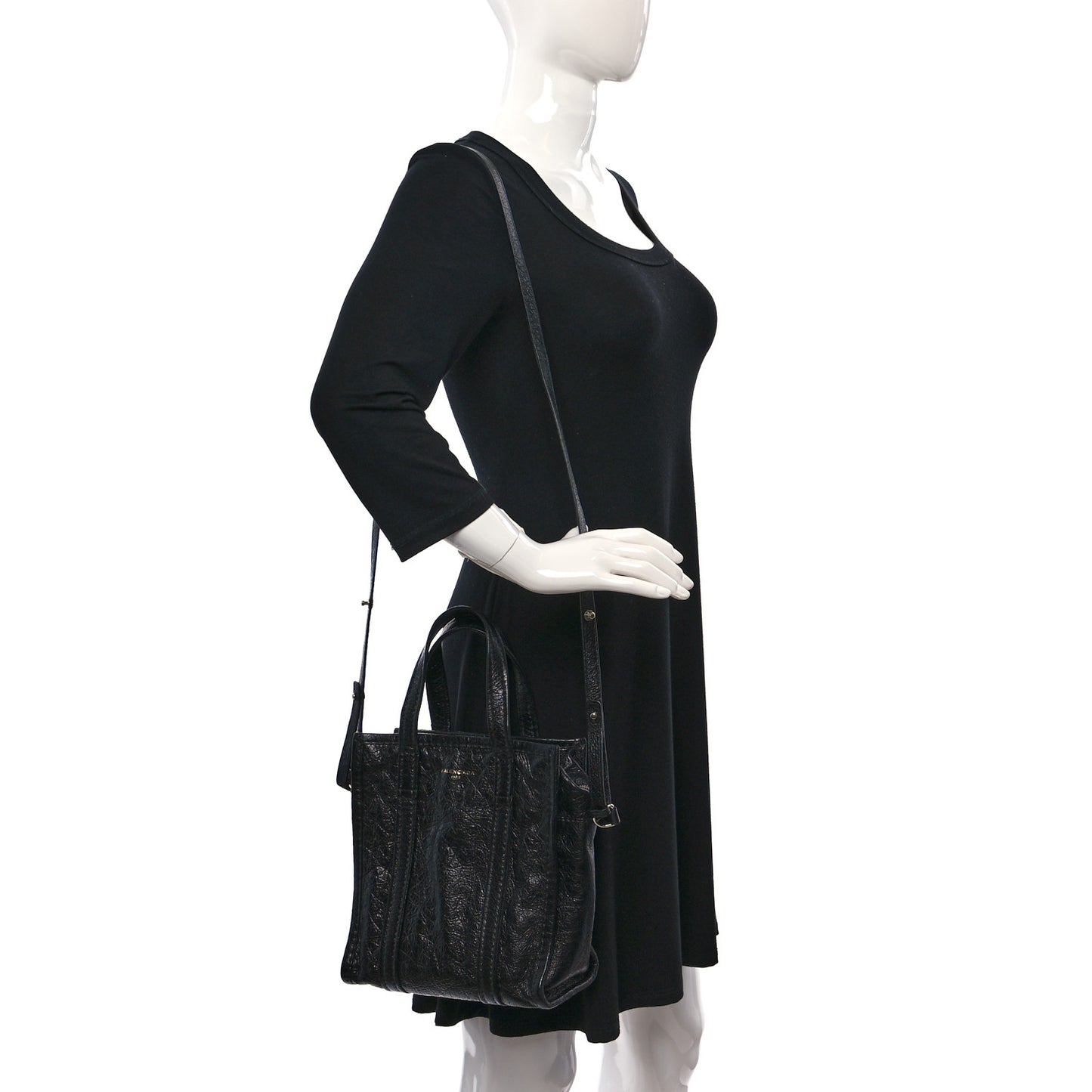 Agneau XS Bazar Shopper Tote Black