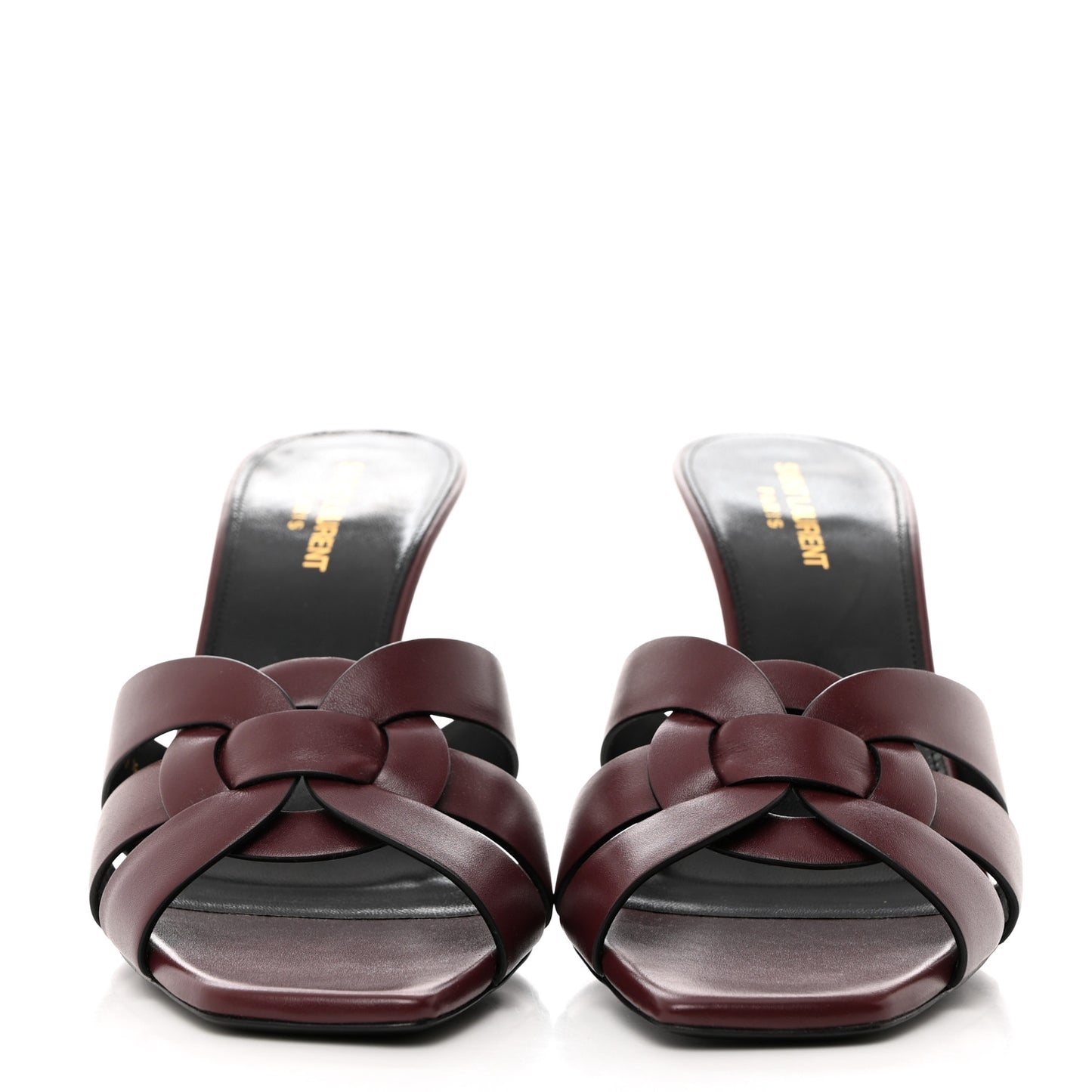 Calfskin Tribute 85 Slide Sandals 40.5 Rouge Legion