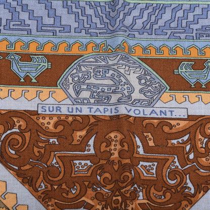 Hermes Cashmere Silk Sur Un Tapis Volant Shawl 140 5 of 6