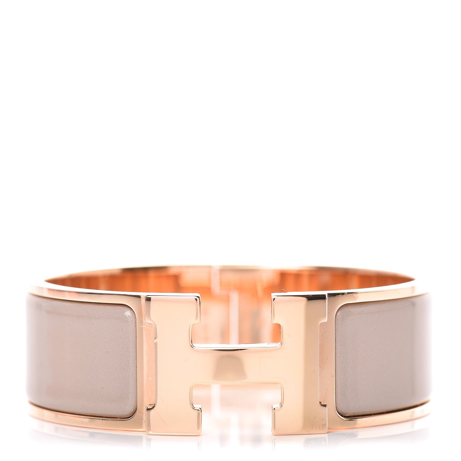 Hermes Enamel Wide Clic Clac H Bracelet PM Marron Glace 1 of 7