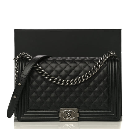 Chanel Caviar Quilted New Medium Boy Flap Black 11 of 11