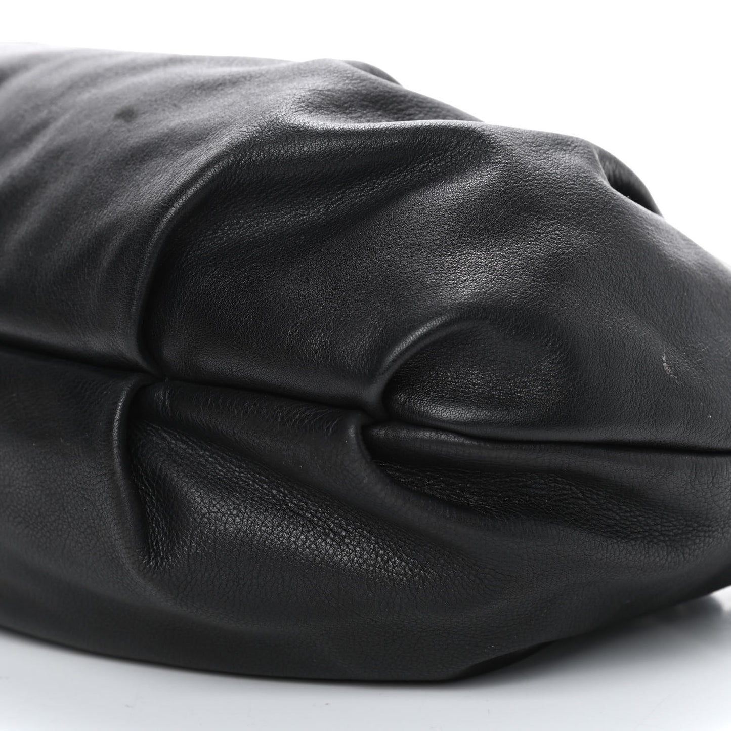 Soft Calfskin Pleated Hobo Black