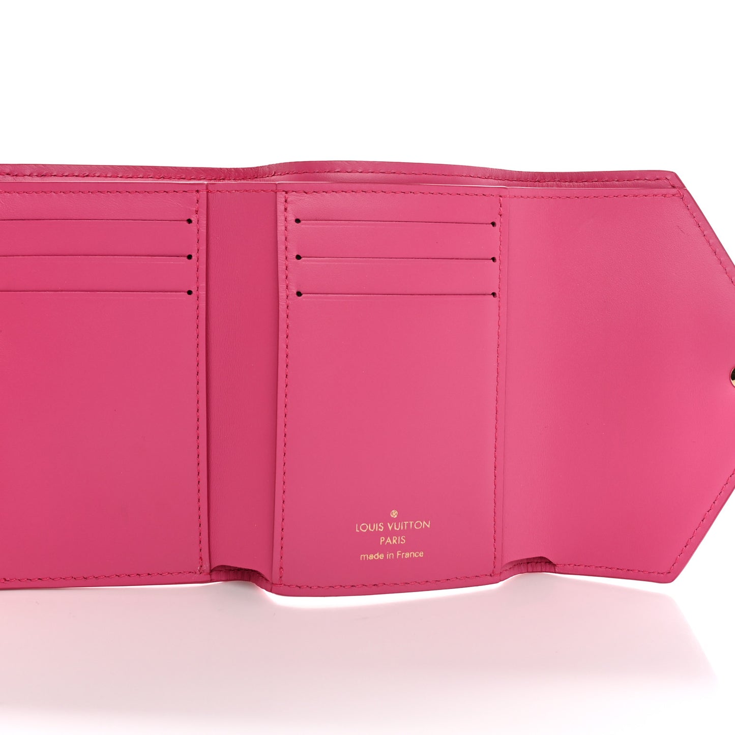 Calfskin Nanogram Embossed Victorine Wallet Rose
