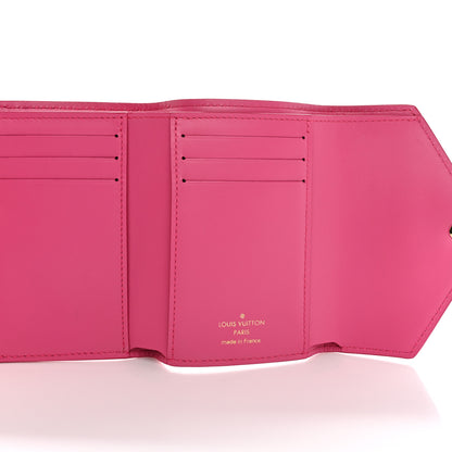 Louis Vuitton Calfskin Nanogram Embossed Victorine Wallet Rose 5 of 10
