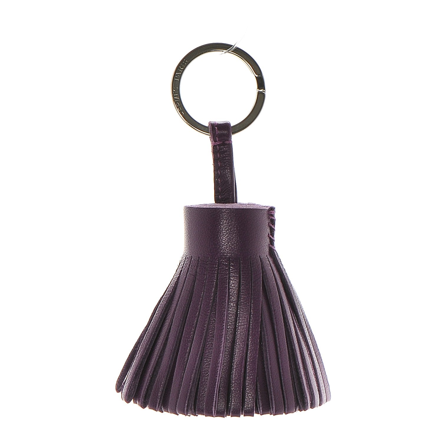 Hermes Lambskin Carmen Tassel Key Holder Violet 1 of 3