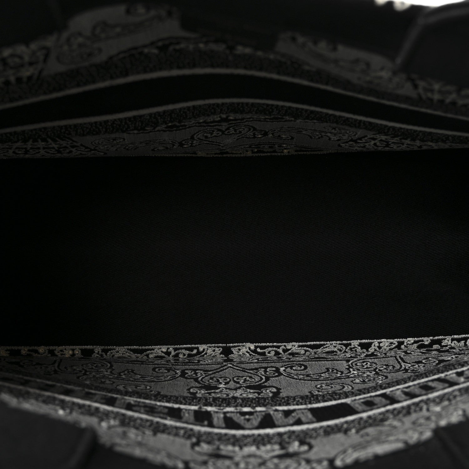 Christian Dior Canvas Embroidered Medium Ornamental Cornely Effect Book Tote Black White 5 of 9
