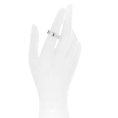 Cartier 18K White Gold 6 Diamond 5.5mm LOVE Ring 52 6 2 of 3