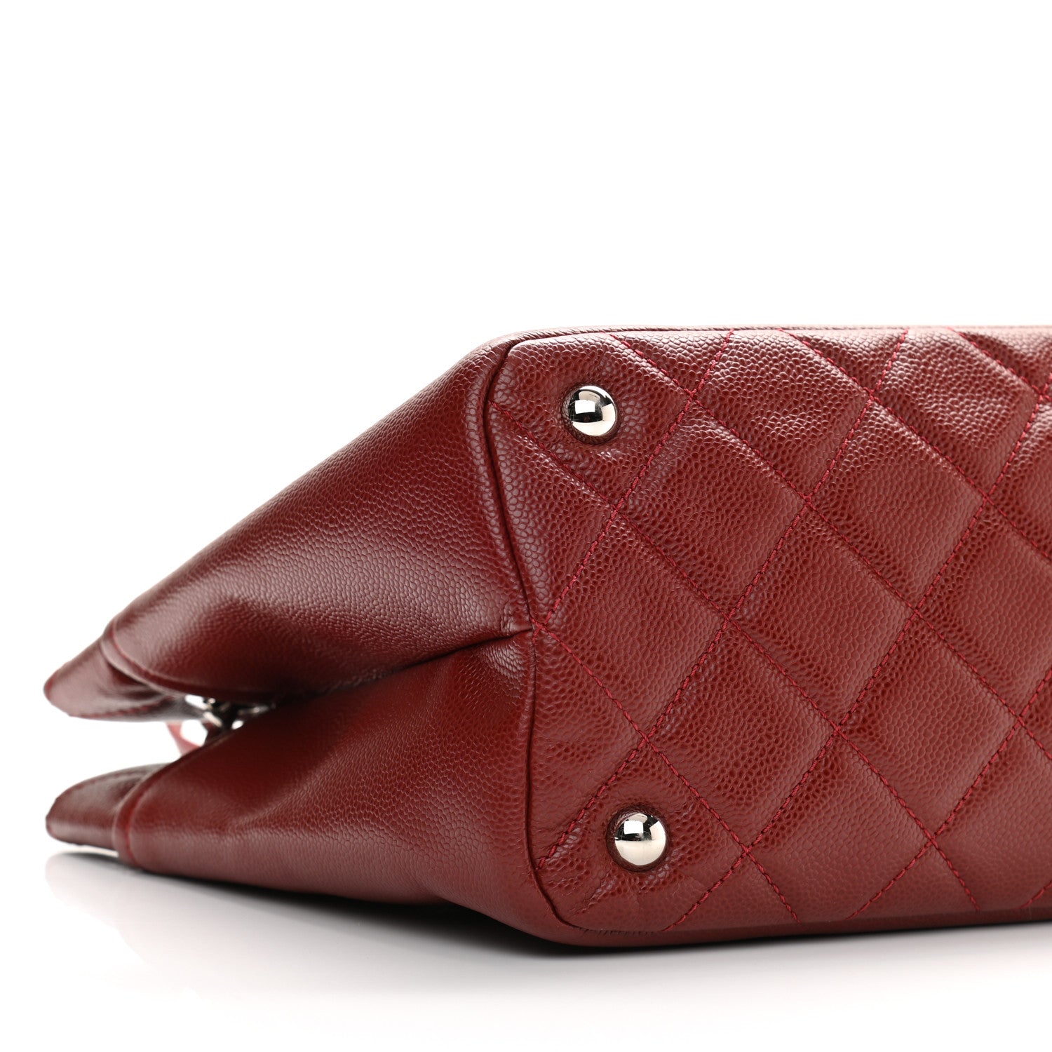Chanel Caviar Quilted Large Timeless CC Soft Tote Dark Red 9 of 11