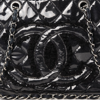 Chanel Vinyl Quilted Funny Tweed Tote Black 10 of 10