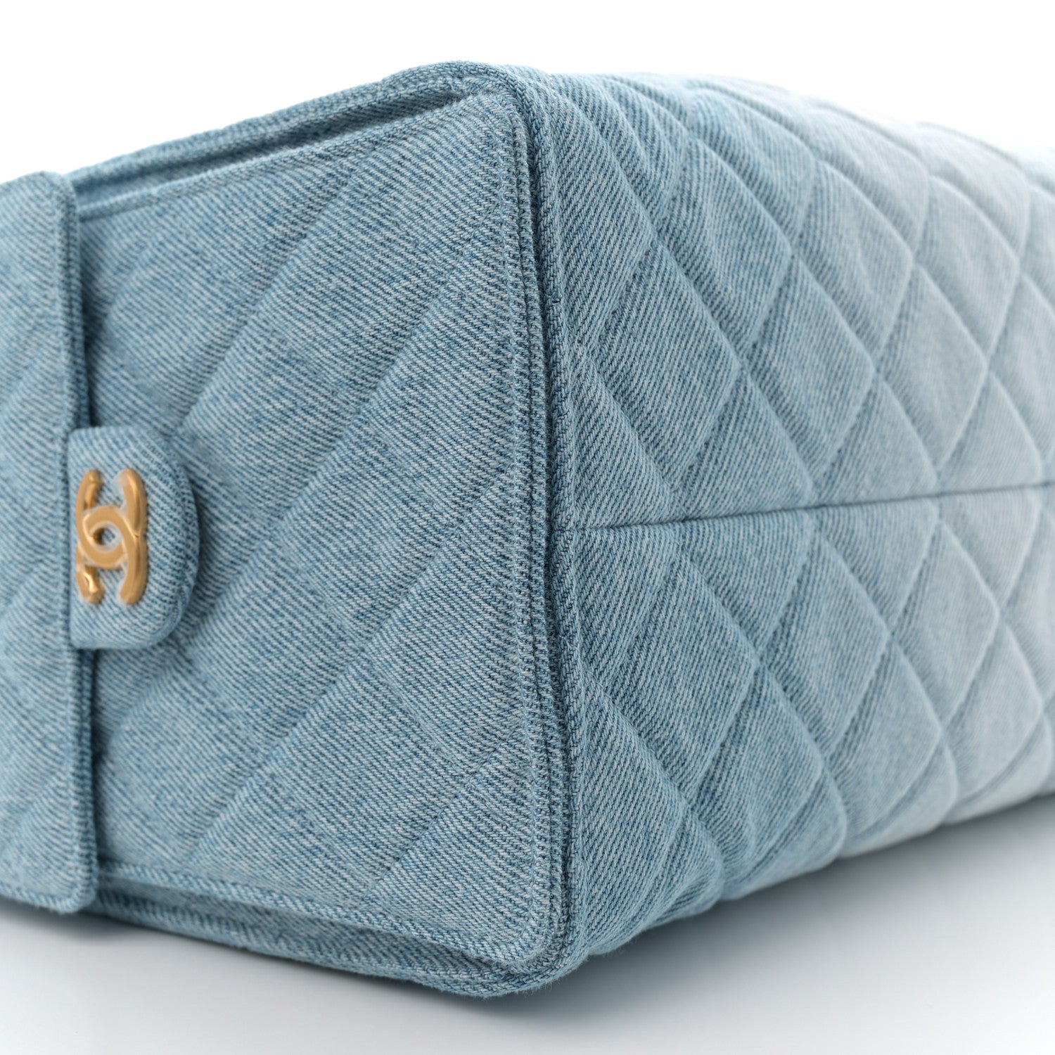 Chanel Washed Denim Quilted Medium Chanel 25 Handbag Blue 10 of 11
