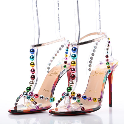 Christian Louboutin Patent PVC Faridaravie 100 Sandals 37 Multicolor 3 of 7