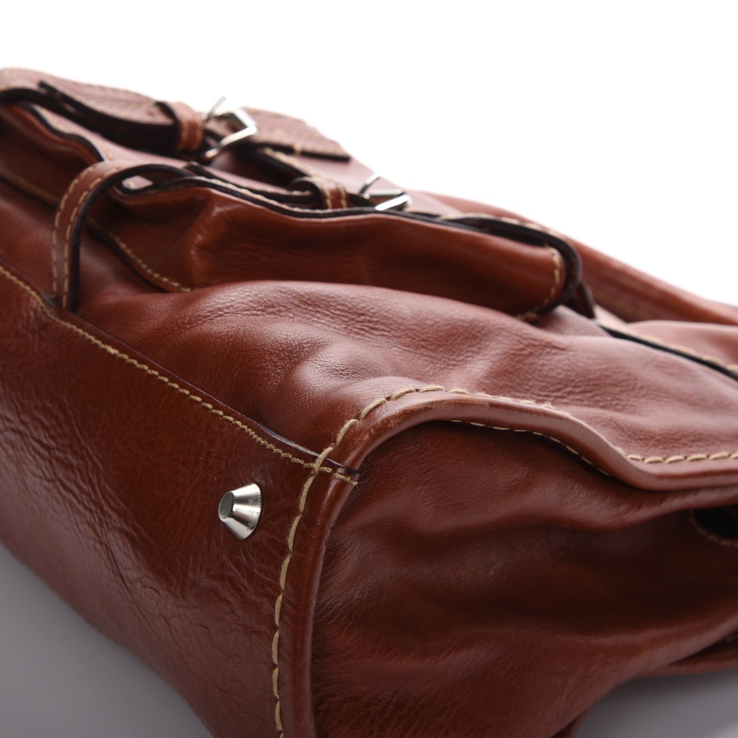 Chloe Calfskin Edith Satchel Whiskey 12 of 12
