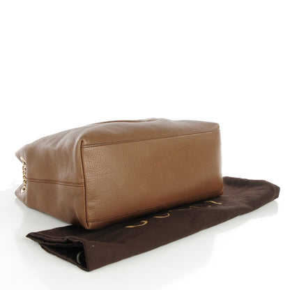 Gucci Pebbled Calfskin Medium Soho Chain Shoulder Bag Maple Brown 4 of 7