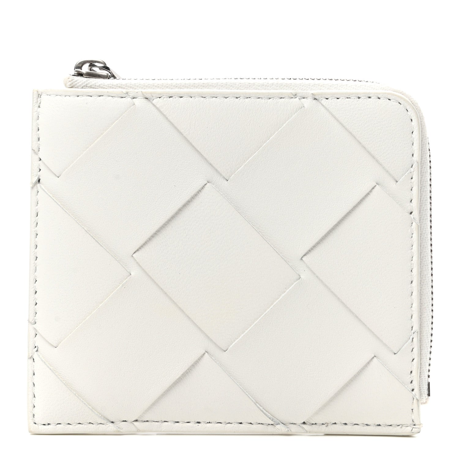 Bottega Veneta Nappa Maxi Intrecciato Coin Purse White 1 of 7