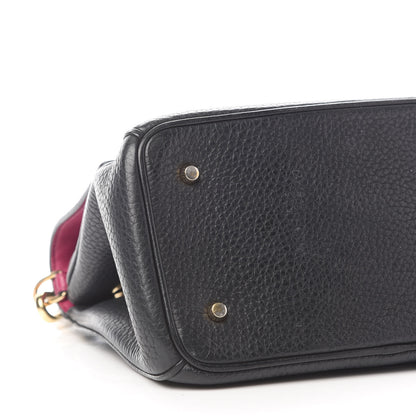 Christian Dior Bullcalf Small Be Dior Flap Black Fraise 7 of 9