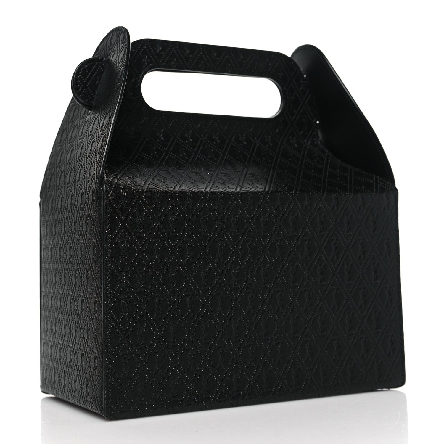 Saint Laurent Calfskin Monogram Take Away Box Black 3 of 10