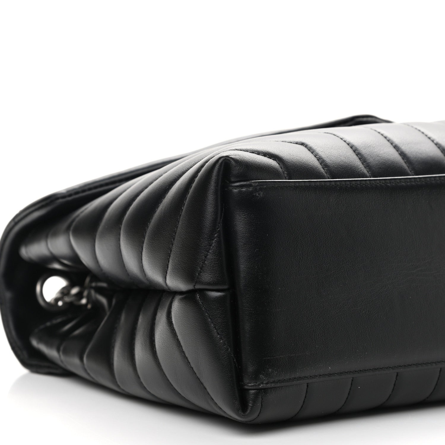 Saint Laurent Calfskin Y Quilted Monogram Medium Loulou Chain Satchel Black 10 of 11