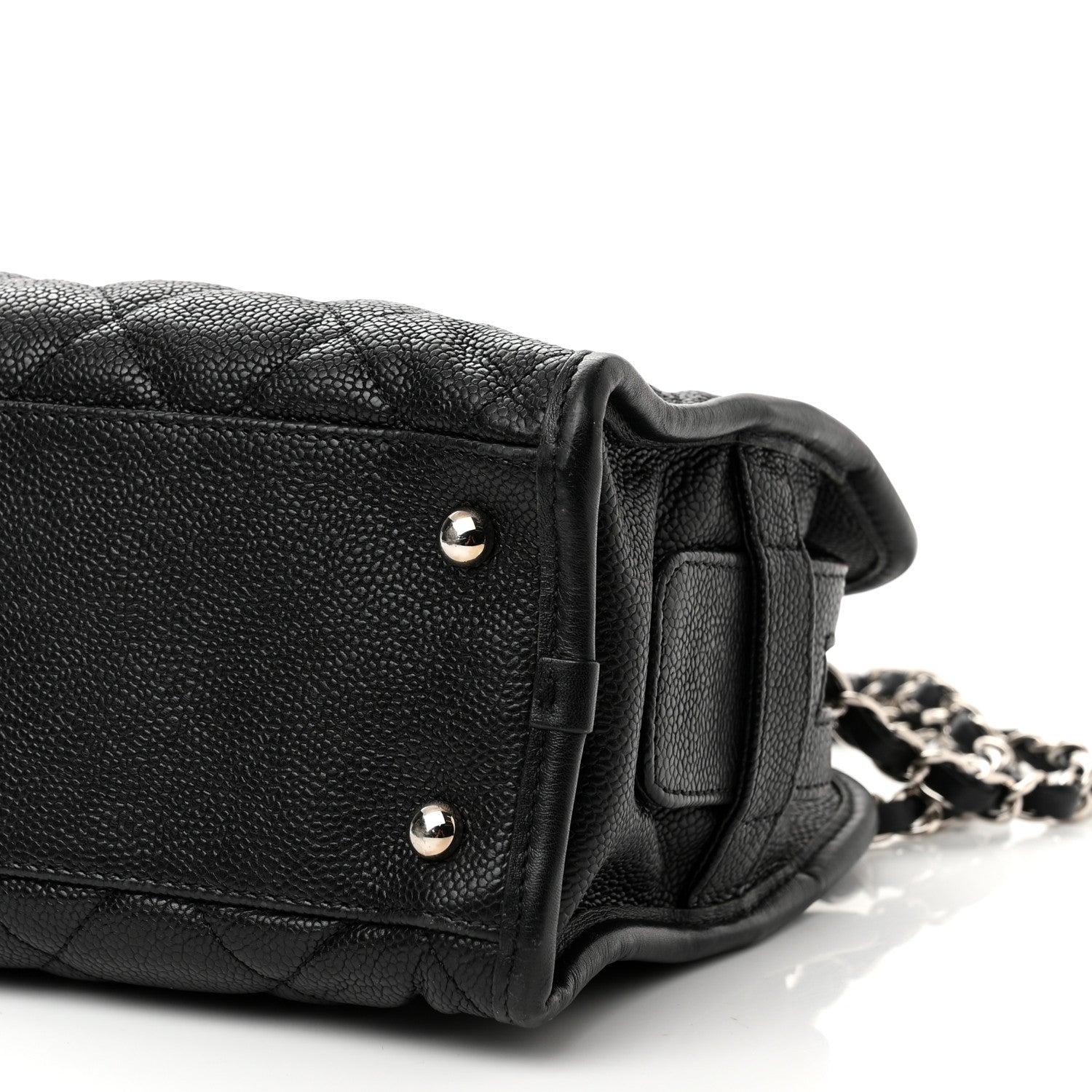 Chanel Caviar Quilted Small French Riviera Tote Black 8 of 13