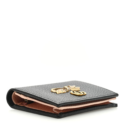 Gucci Calfskin GG Marmont Bow Card Case Black 4 of 6