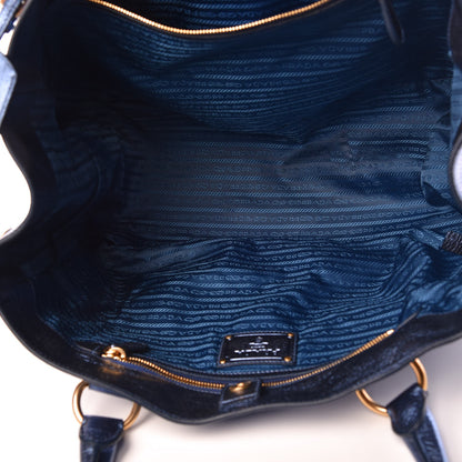 Prada Vitello Daino Shopping Tote Denim Mordore 5 of 7