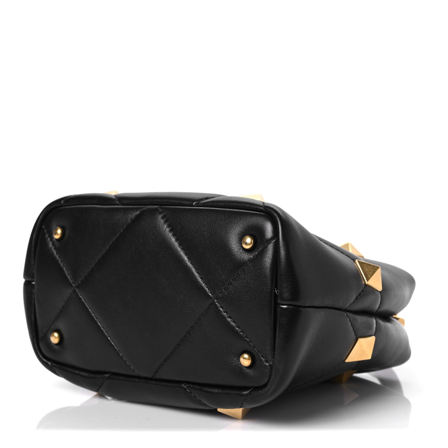 Nappa Small Roman Stud The Handle Bag Black