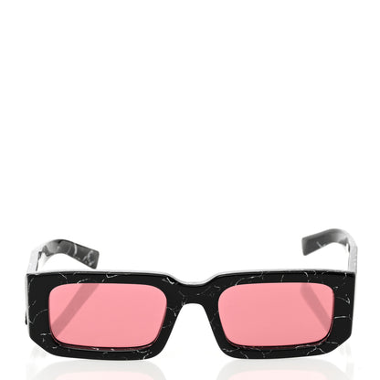 Prada Acetate Symbole Sunglasses SPR 06Y Black Scarlet 2 of 7