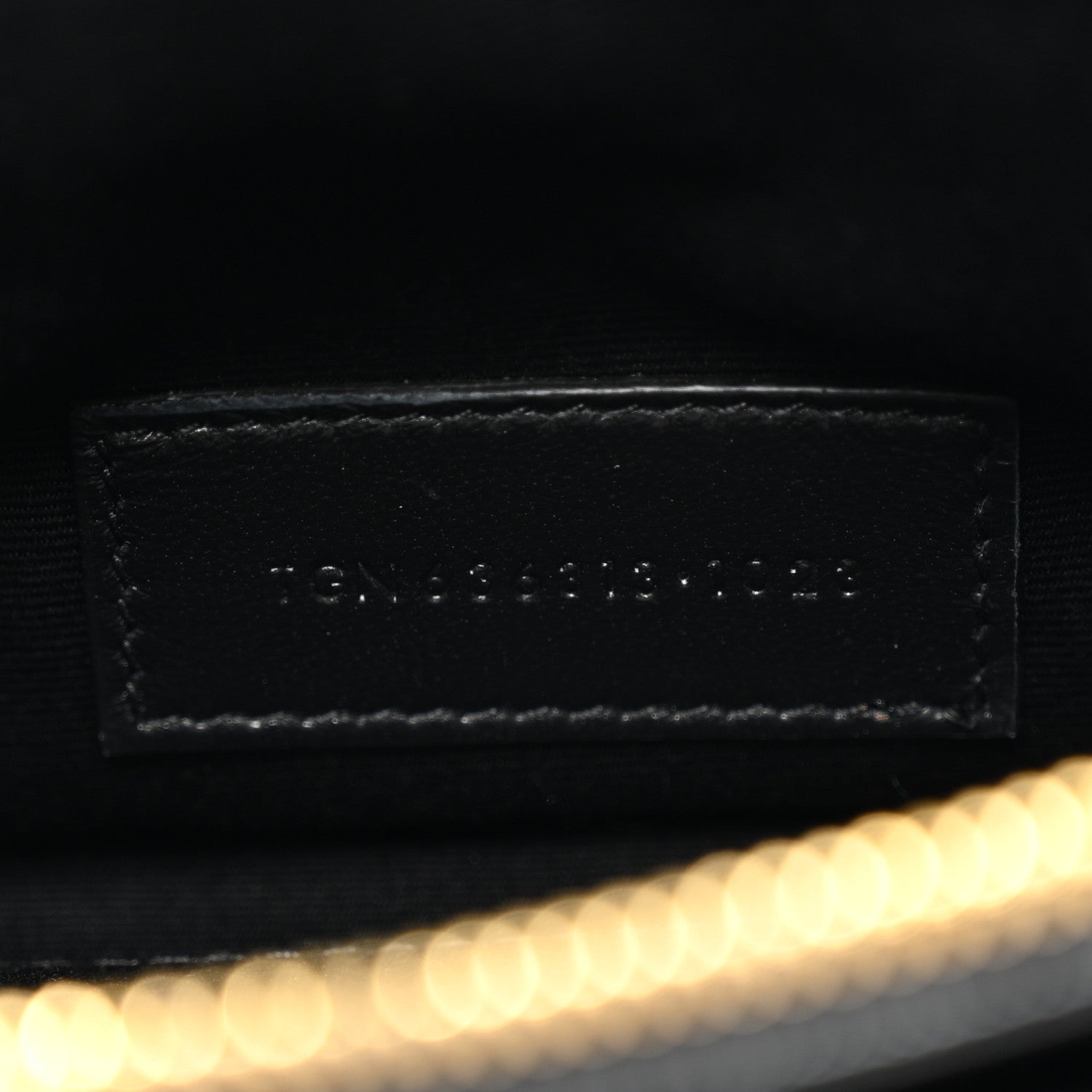Saint Laurent Grain De Poudre Chevron Monogram Large Bill Pouch Black 7 of 7